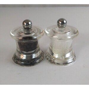 New 2005 Jo-Ann Holiday Clear Plastic 2.25" Salt & Pepper Shakers Sealed No Box
